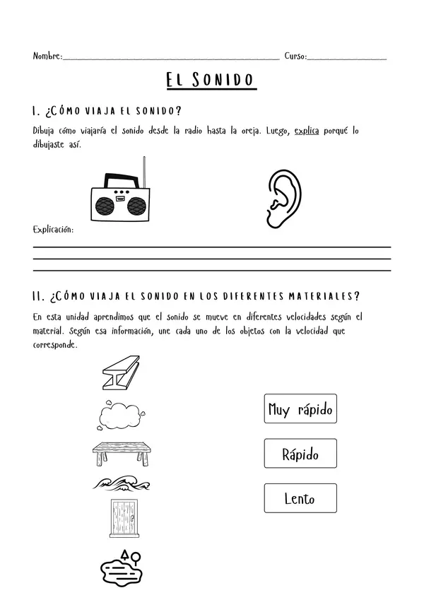 Evaluación Unidad El Sonido