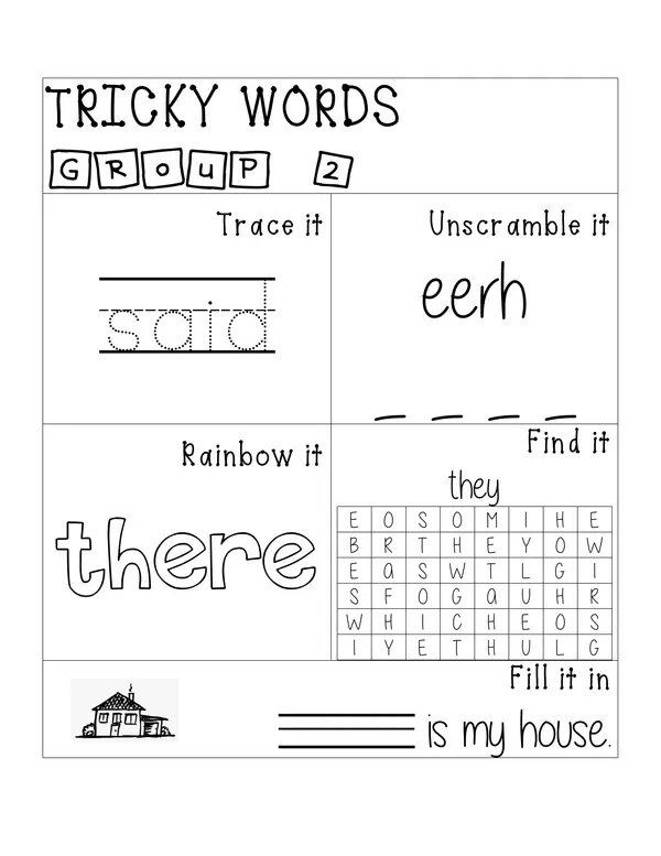 Tricky Words Group 2