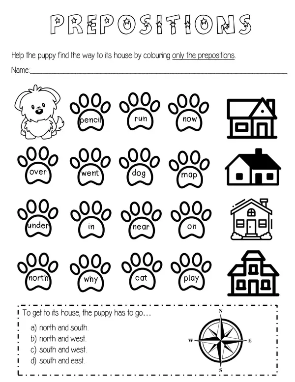 Prepositions and Directions