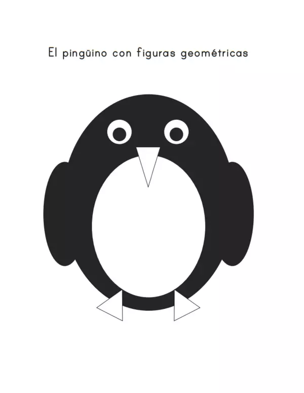 pingüino con figuras geométricas 