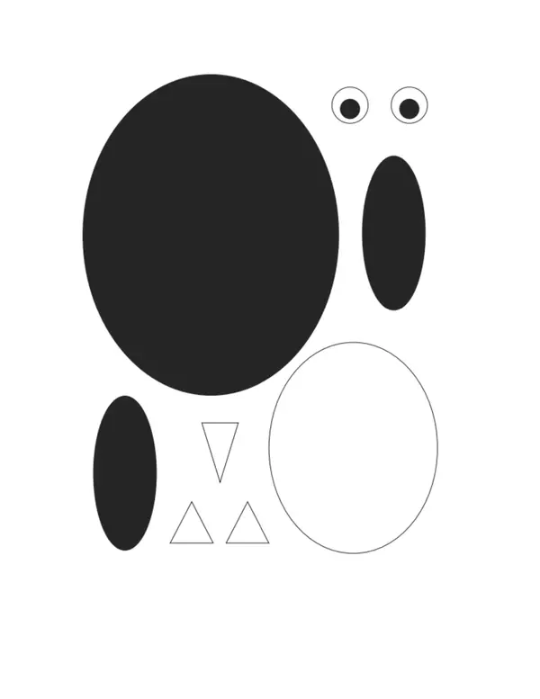 pingüino con figuras geométricas 