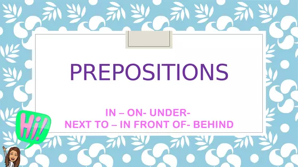 Prepositions (Part II)