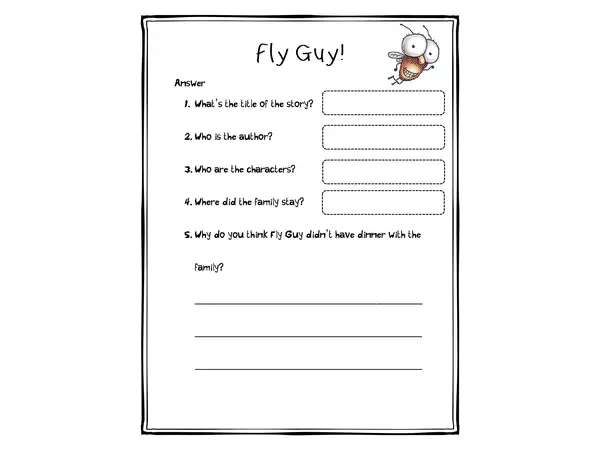 Worksheet Cause and Effect (Fly Guy)
