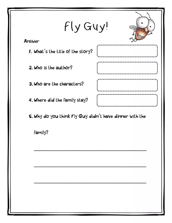 Worksheet Cause and Effect (Fly Guy)