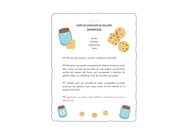CHIPS DE CHOCOLATE EN GALLETAS - MATEMÁTICAS (VERSIÓN PDF, FORMATO RECOMENDADO)