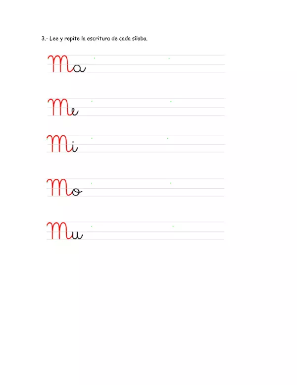 Guía letra M