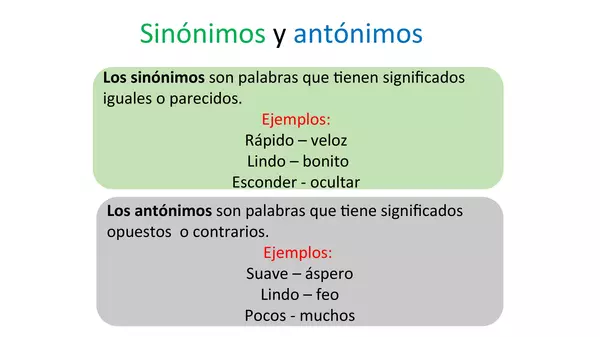 PowerPoint "Sinónimos y Antónimos"