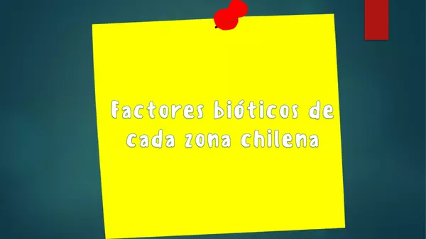 Actividad reconocer factores bióticos y abióticos en distintas zonas chilenas