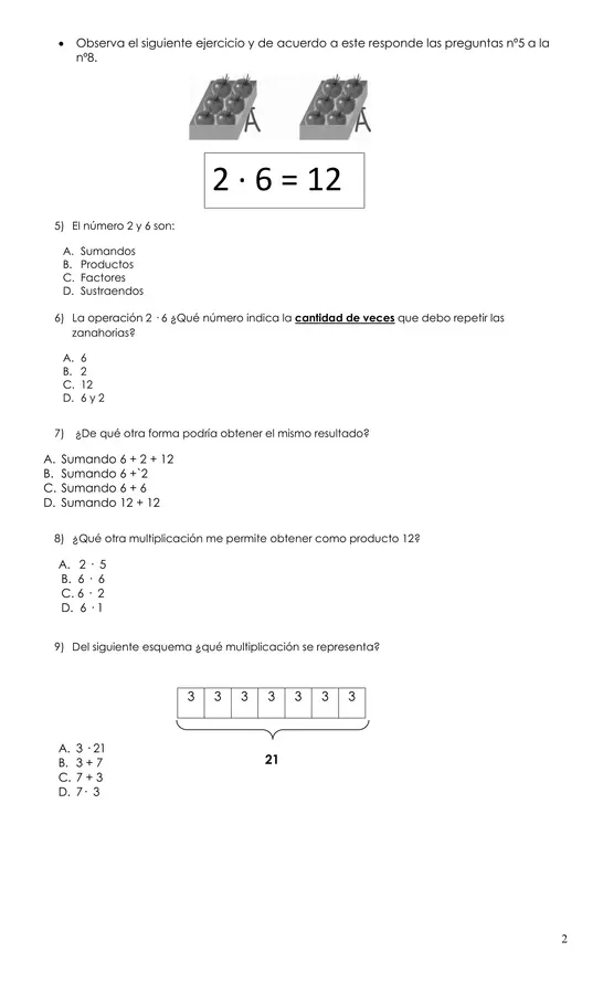 Prueba "Multiplicación"