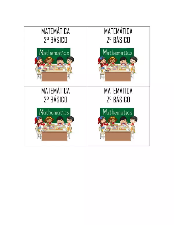Logo para cuaderno de matemática 2° básico