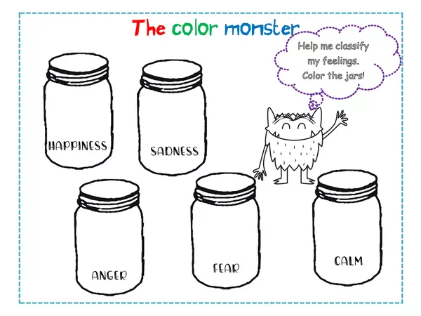 Worksheet The Color Monster