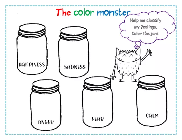 Worksheet The Color Monster