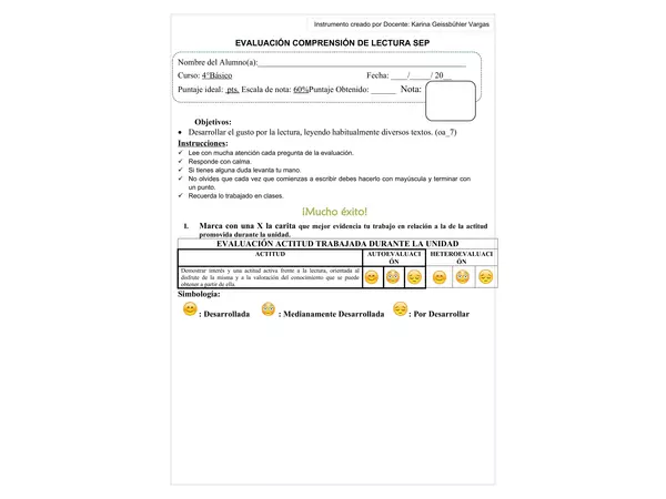 COMPRENSIÓN DE LECTURA