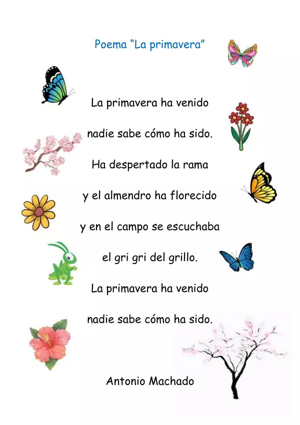 Poema "La primavera ha venido" | profe.social