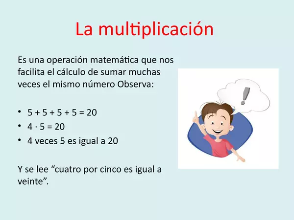 PPT "La multiplicación"