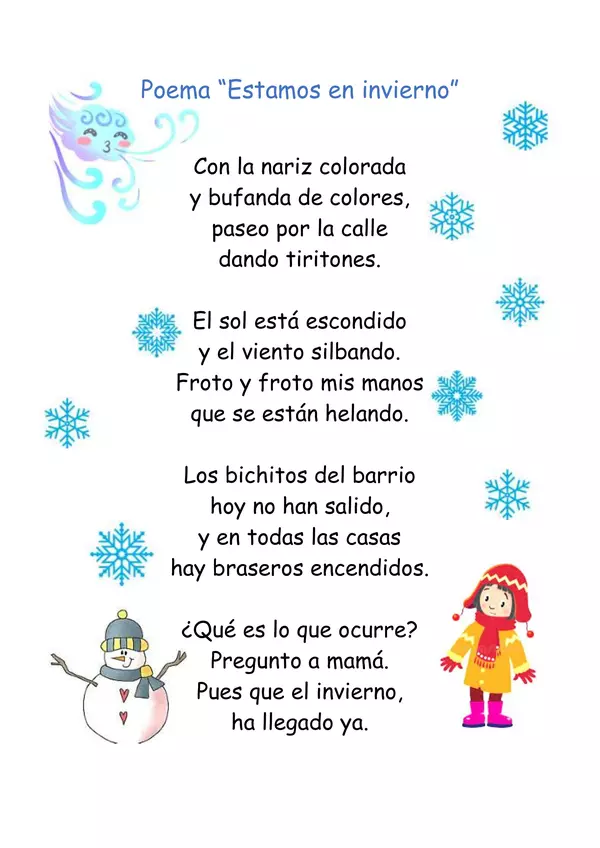 Poema "Ya estamos en invierno"