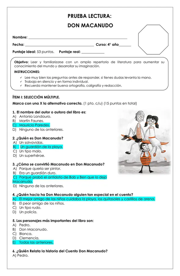 Prueba Lectura - Don Macanudo