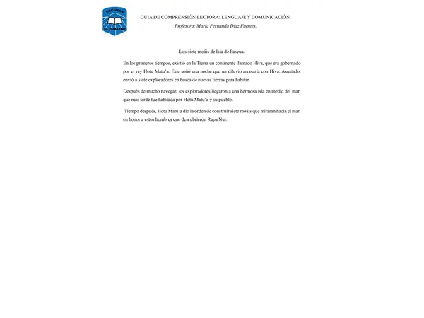 Comprensión lectora 