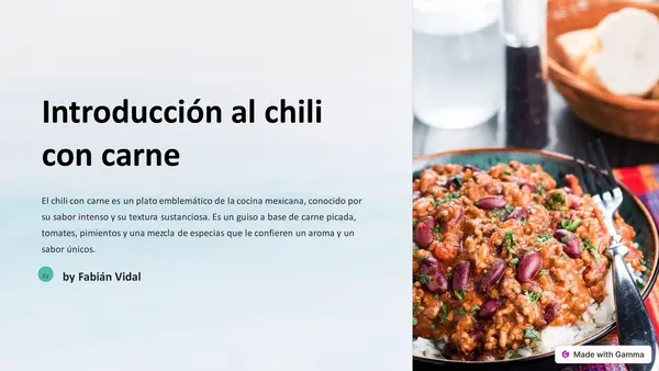 Receta de Chili con carne
