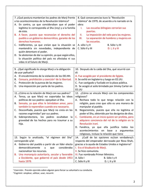 Corrección Persépolis I y II