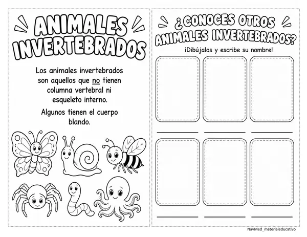 Animales vertebrados e invertebrados 2° básico