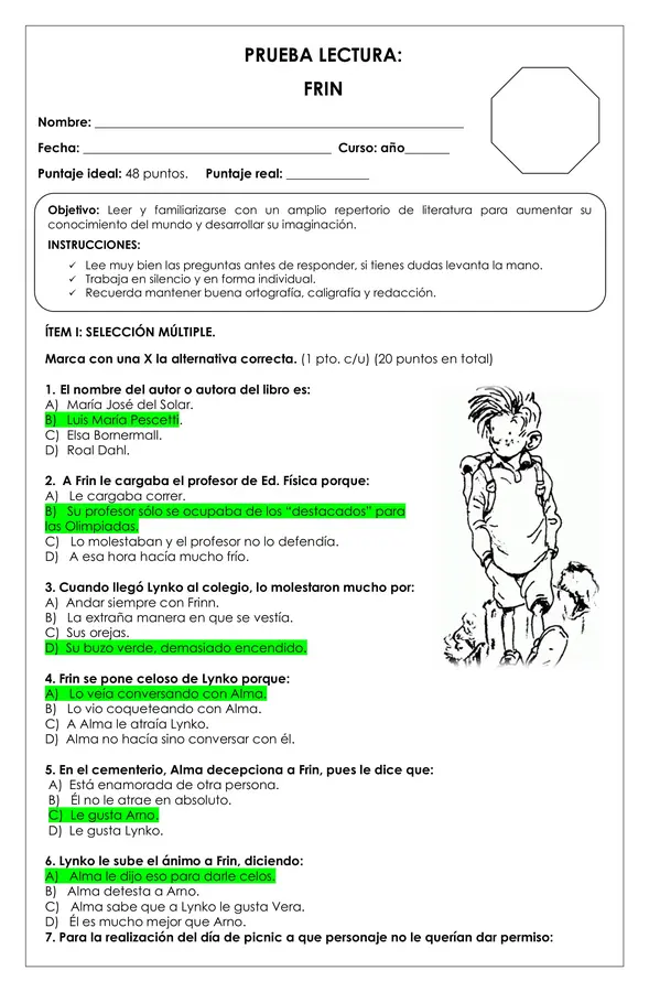 Prueba Lectura - Frin