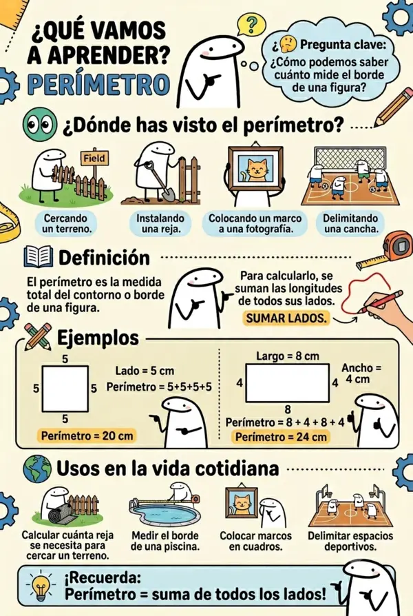 Afiches Geometría  perímetro 