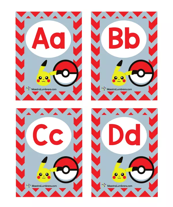 Alfabeto personalizado "Pokémon"