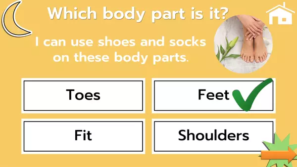 Let's choose the body part (Partes del cuerpo en inglés)