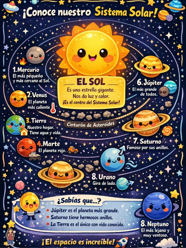 Sistema Solar para Colorear: Fichas Imprimibles Educativas