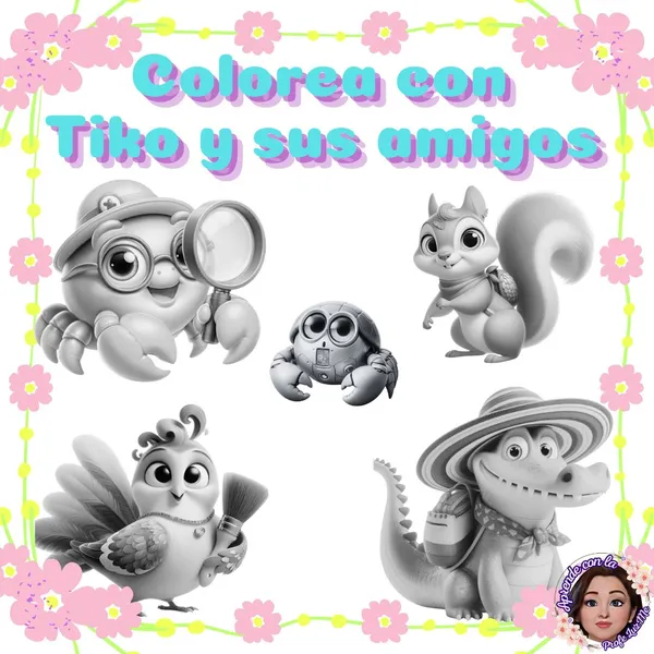 COLOREA CON TIKO Y SUS AMIGOS