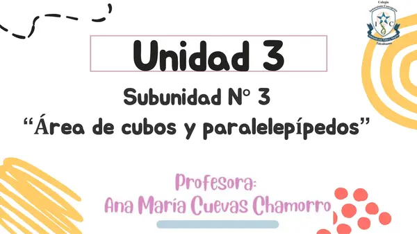 Área cubo y paralelepípedo 6°