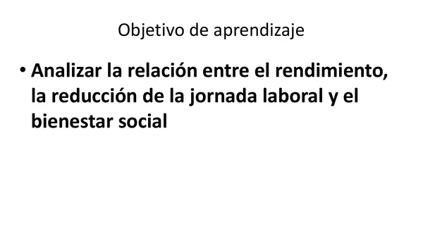Productividad y jornada laboral