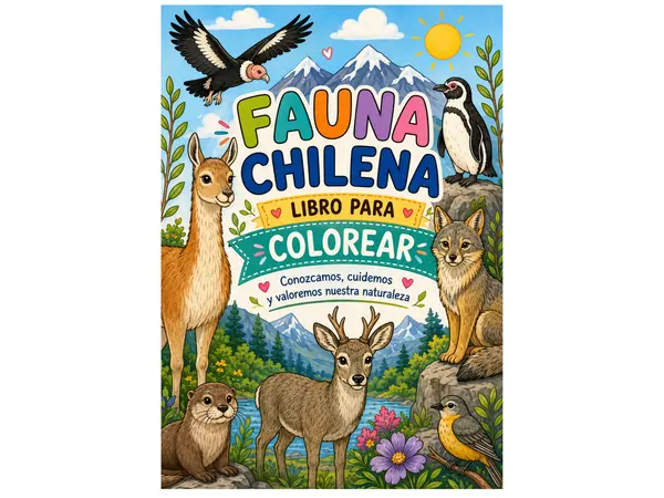 Libro para pintar de fauna chilena