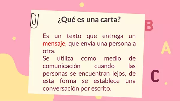 La carta Lenguaje