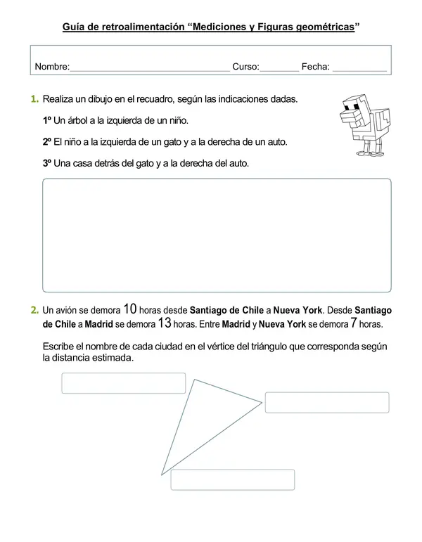 Guía de matemática 1° año " Mediciones y geometría"