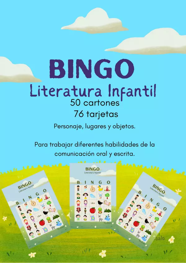 Bingo Literatura Infantil - 50 cartones