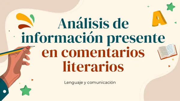 Análisis de información presente en comentarios literarios