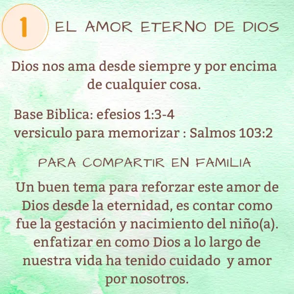 ficha el amor eterno de dios