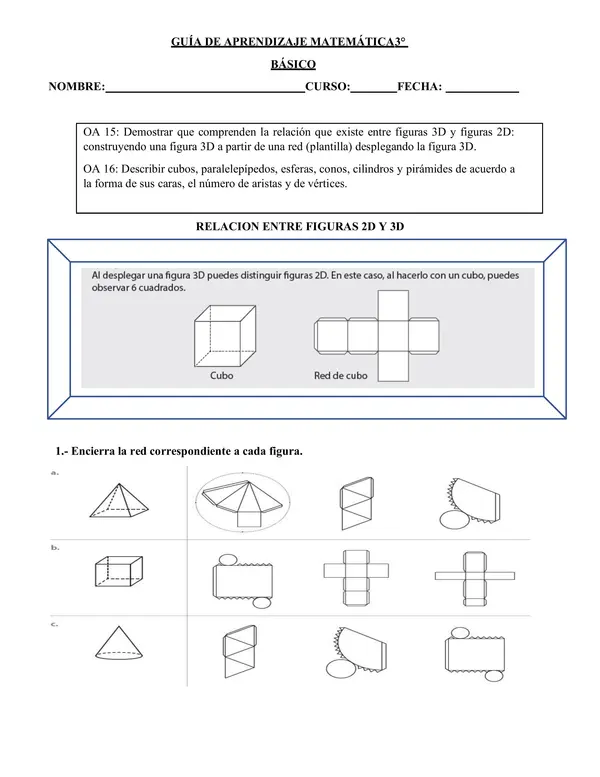 Guía de geometría 3°- 4° años básicos.