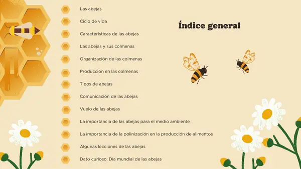 Presentación PPT Aprendamos de las abejas animales No Print