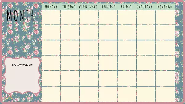 calendario en Inglés