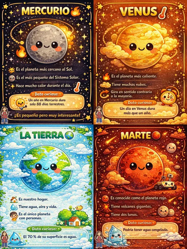 Sistema Solar para Colorear: Fichas Imprimibles Educativas