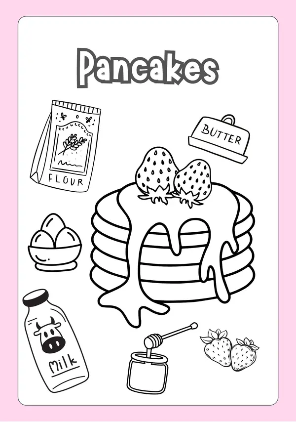 Libro para colorear recetas dulces