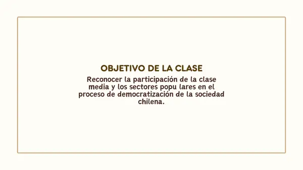 La clase media y los sectores populares | Segundo medio