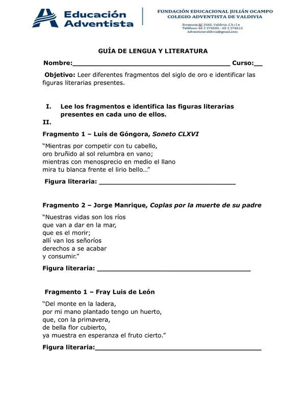  Identificar las figuras literaria- actividad 