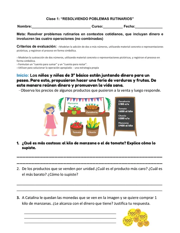 Proyecto Nivelación Matemática Tercero OA 10