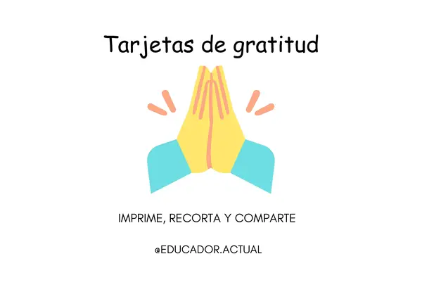 Flashcards/ Tarjetario de la gratitud