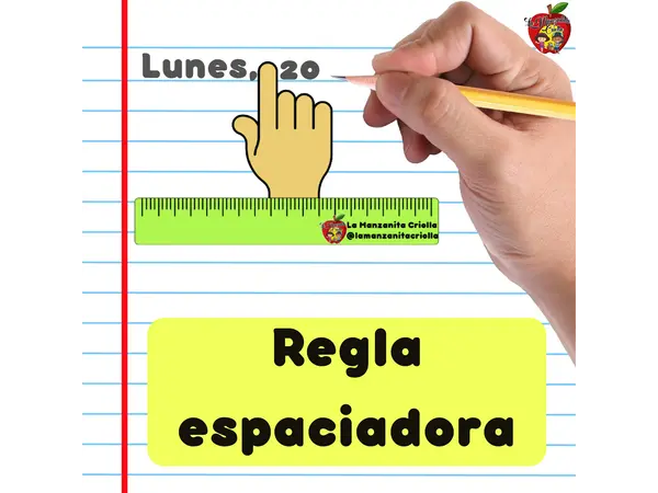 Regla espaciadora para escribir