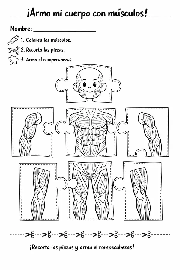 Actividad: Armo mi cuerpo con músculos
